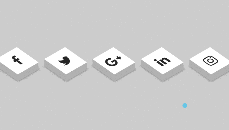Animated 3D Social Icons