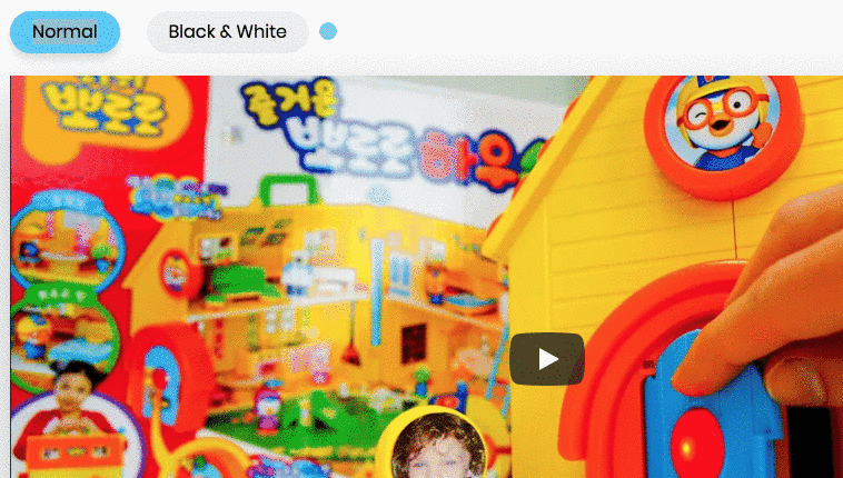 Apply CSS Black and White Filter to YouTube Video