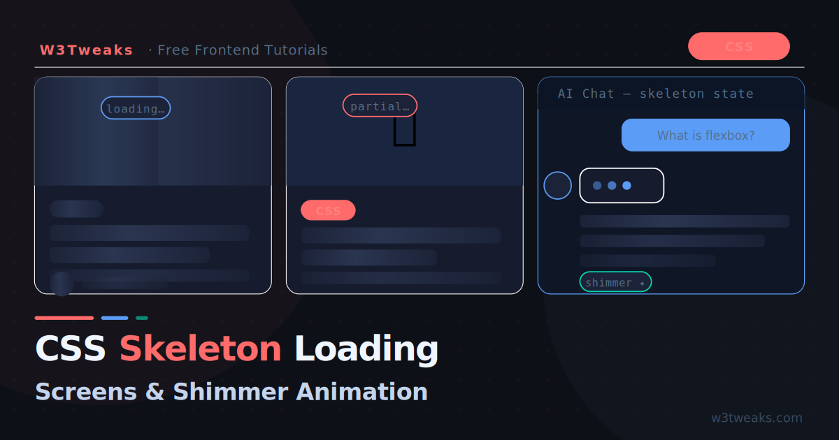 CSS Skeleton Loading Screens: Design Beautiful AI Loading States