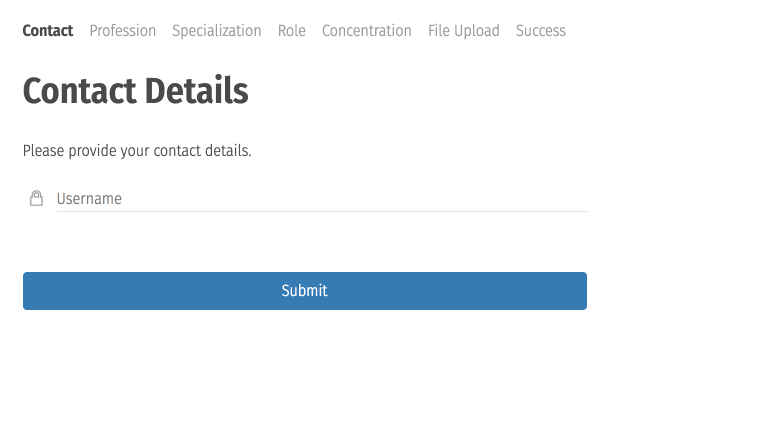 React and Redux Simple Multi-page Form